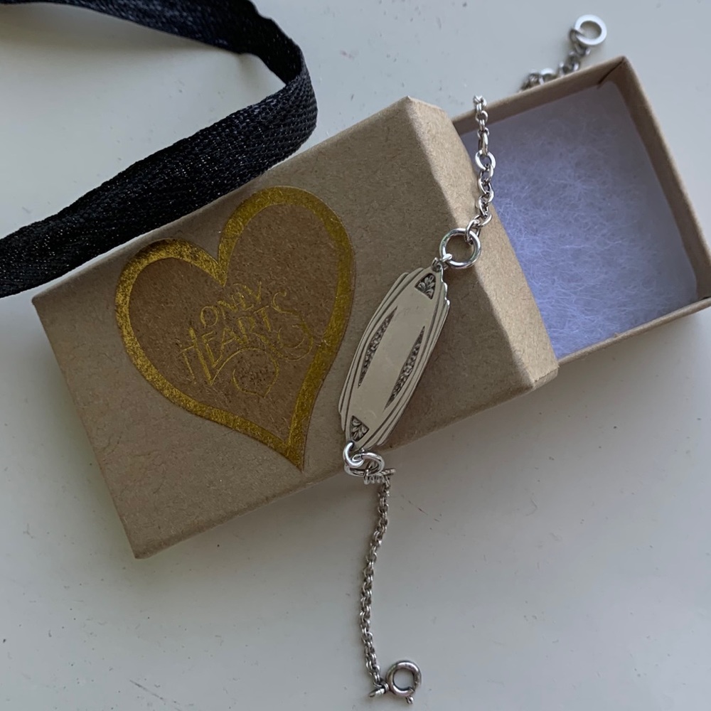 Bing Bang NY Silver Tag Bracelet, Mixed Links New